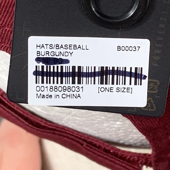 Forever 21 Pompom Baseball Hat Women's OS Burgundy Faux Fur Adjustable Strapback - Picture 9 of 14